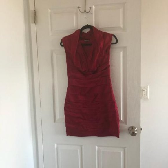 Express Maroon/red Dress - Picture 3 of 9